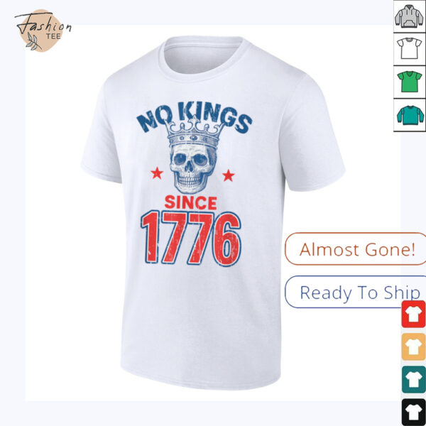 No Kings Since 1776 Patriotic American Independence T Shirt