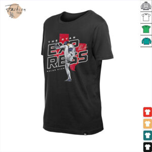 Nolan Ryan Texas Rangers MLB baseball player map R shirt