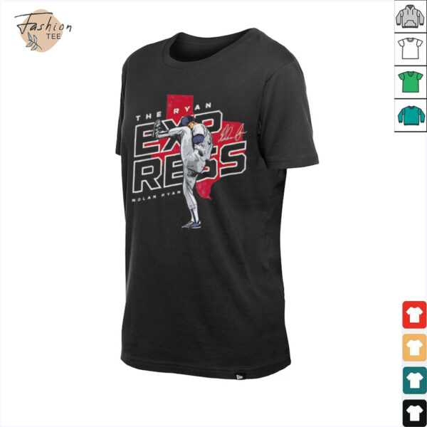 Nolan Ryan Texas Rangers MLB baseball player map R shirt