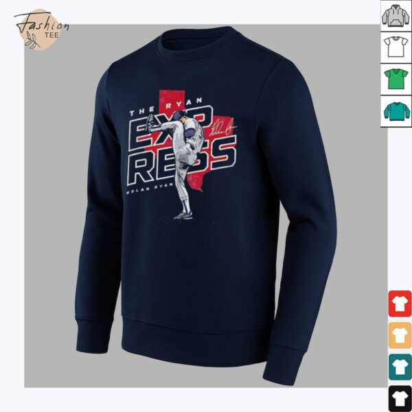 Nolan Ryan Texas Rangers MLB baseball player map R shirt