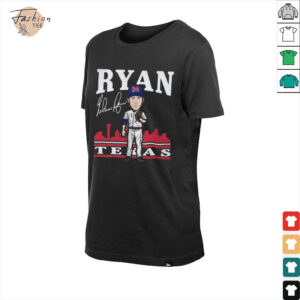 Nolan Ryan Texas Rangers MLB baseball toon graphic shirt