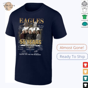 Official Eagles 55 Years 1971 2026 Signature Thank You For The Memories T Shirt