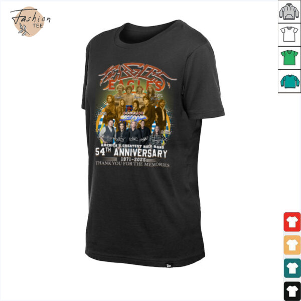 Official Eagles Rock Band 54th Anniversary 1971 2025 Thank You For The Memories T Shirt