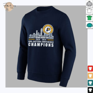 Official Indiana Pacers 2024 2025 Eastern Conference Champions Skyline Shirt