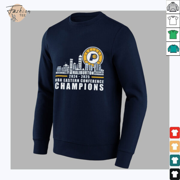 Official Indiana Pacers 2024 2025 Eastern Conference Champions Skyline Shirt