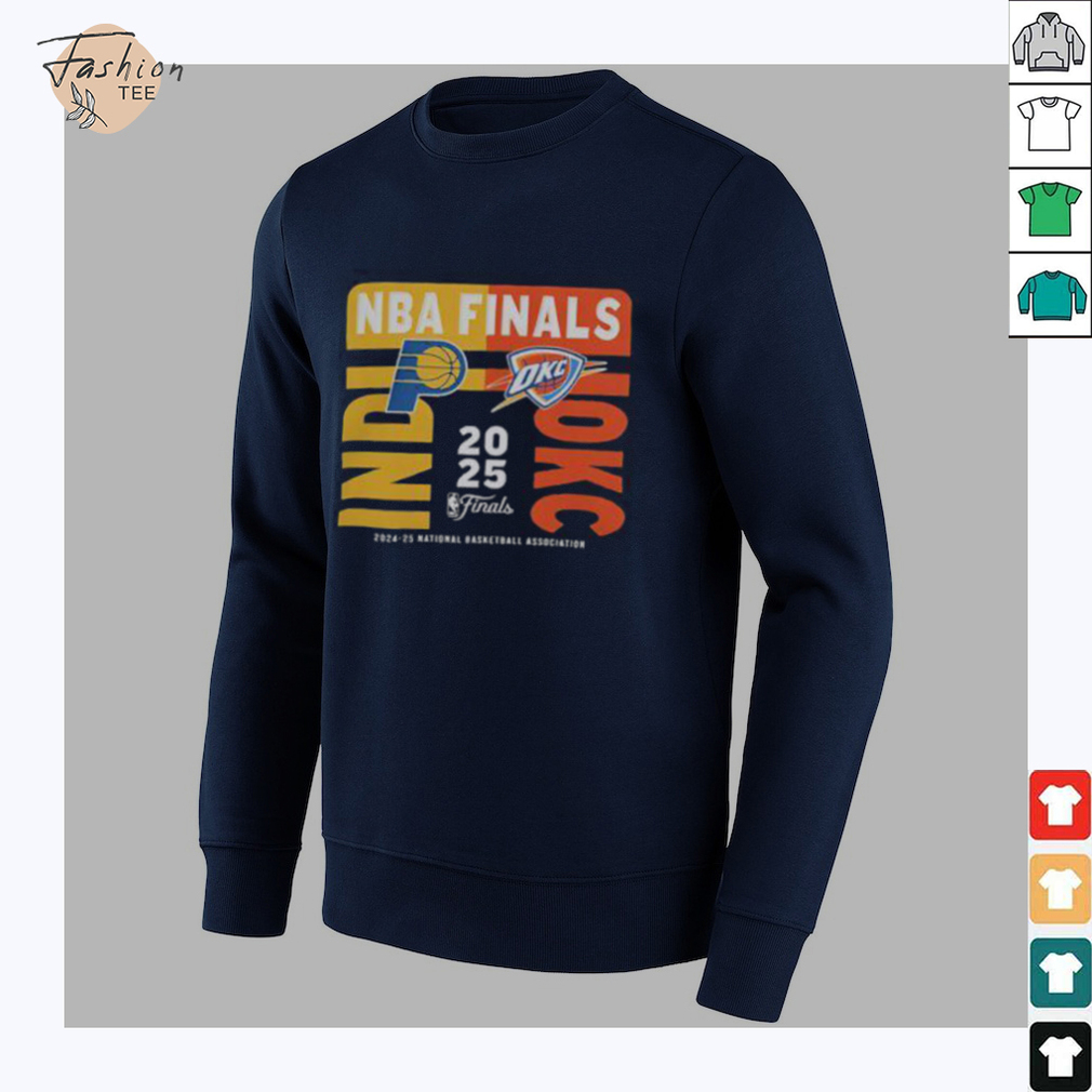 Official Indiana Pacers Vs Oklahoma City Thunder 2025 NBA Finals Match Up T Shirt Official Indiana Pacers Vs Oklahoma City Thunder 2025 NBA Finals Match Up T Shirt