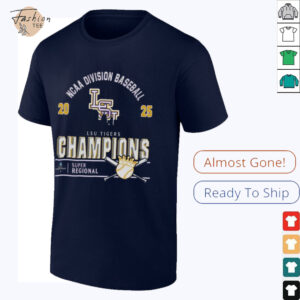 Official Lsu Tigers 2025 NCAA Division Baseball Super Regionals Champions Skyline Shirt