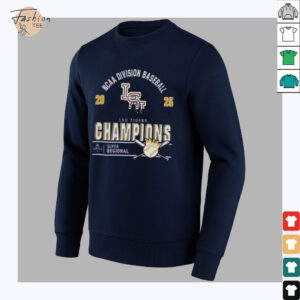 Official Lsu Tigers 2025 NCAA Division Baseball Super Regionals Champions Skyline Shirt