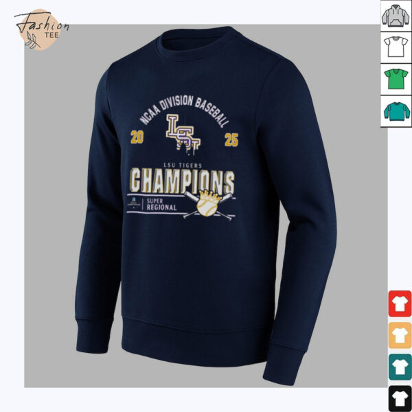 Official Lsu Tigers 2025 NCAA Division Baseball Super Regionals Champions Skyline Shirt
