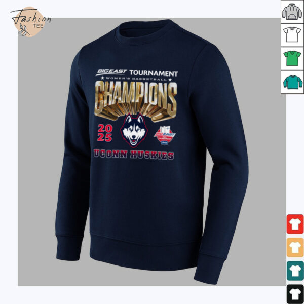 Official UConn Women’s Basketball 2024 25 Big East WBB Tournament Champions T Shirt