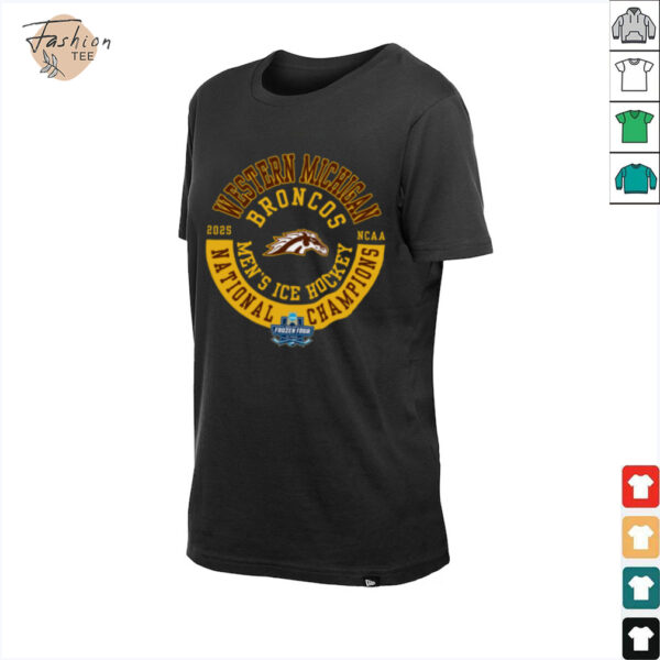 Official Western Michigan Broncos 2025 National Champions Jersey Circle Short Sleeve T Shirt
