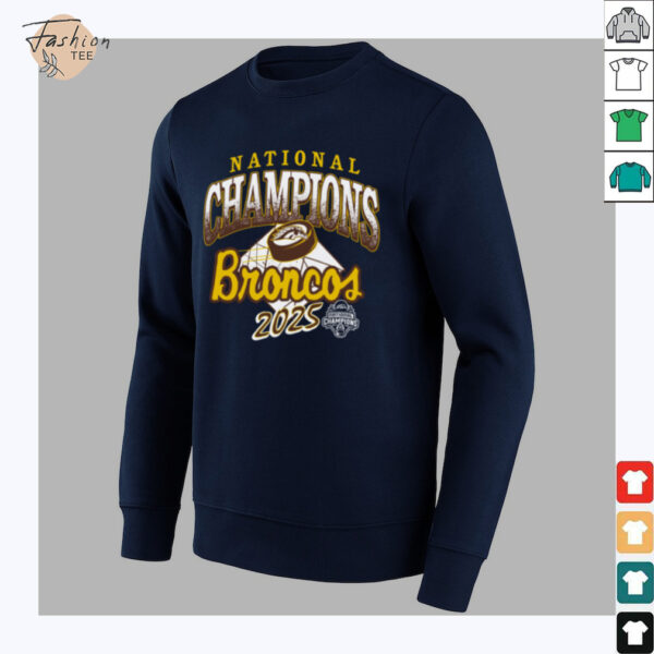 Official Western Michigan Broncos Brown 2025 National Men’s Hockey Champions T Shirt