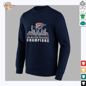 Oklahoma City Thunder 2024 2025 Eastern Conference Champions Skyline NBA shirt