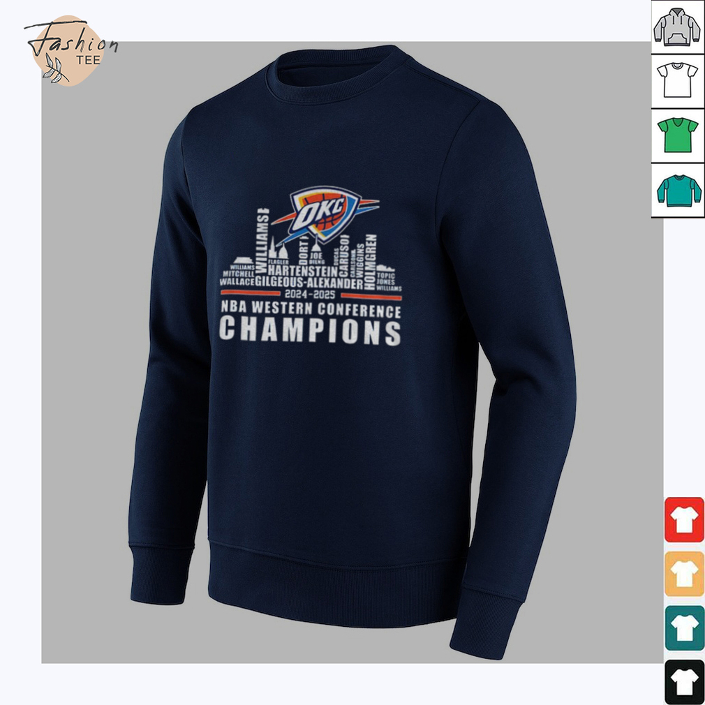 Oklahoma City Thunder 2024 2025 Eastern Conference Champions Skyline NBA shirt Oklahoma City Thunder 2024 2025 Eastern Conference Champions Skyline NBA shirt