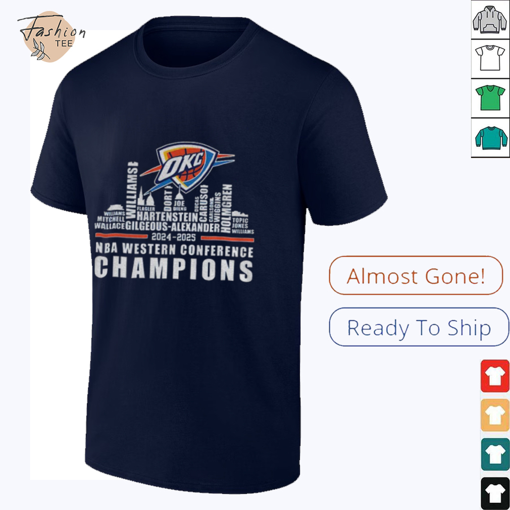 Oklahoma City Thunder 2024 2025 Eastern Conference Champions Skyline NBA shirt Oklahoma City Thunder 2024 2025 Eastern Conference Champions Skyline NBA shirt