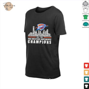 Oklahoma City Thunder 2024 2025 NBA Eastern Conference Champions Name Skyline shirt