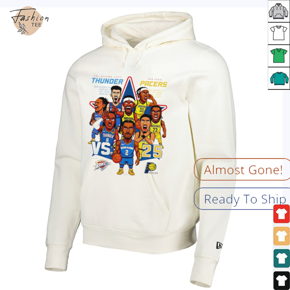 Oklahoma City Thunder vs Indiana Pacers NBA Finals 2025 cartoon shirt Oklahoma City Thunder vs Indiana Pacers NBA Finals 2025 cartoon shirt