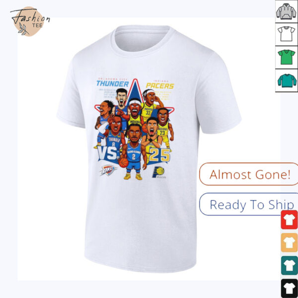 Oklahoma City Thunder vs Indiana Pacers NBA Finals 2025 cartoon shirt