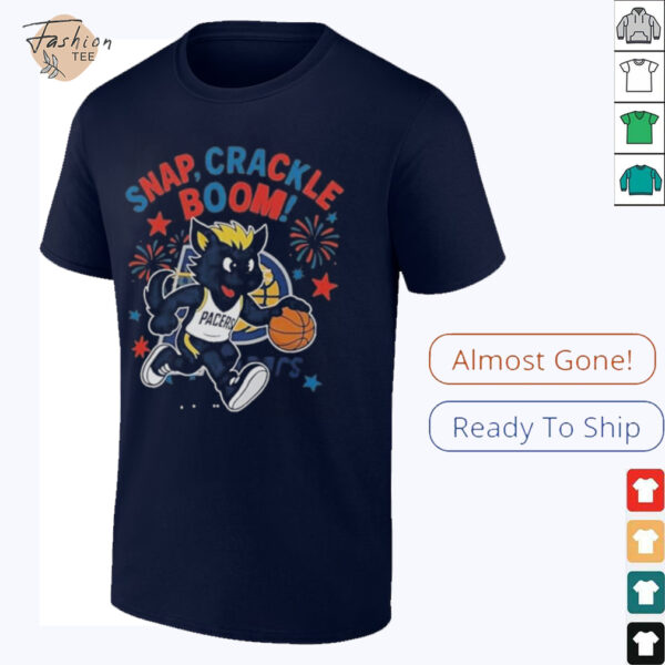 Original Indiana Pacers Snap Crackle Boom Power Of Champions Independence Day Mascot 2025 T Shirt