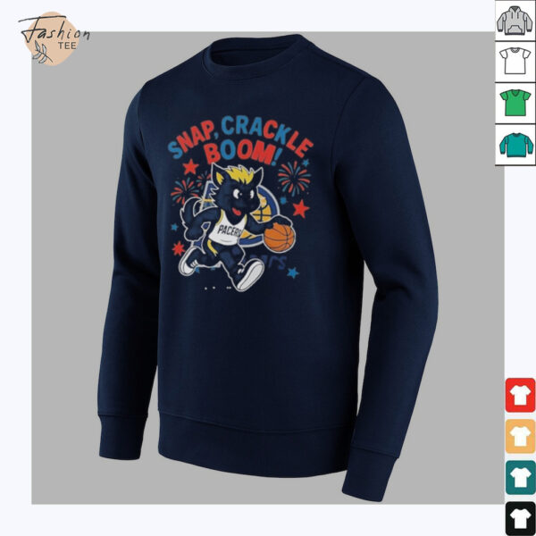 Original Indiana Pacers Snap Crackle Boom Power Of Champions Independence Day Mascot 2025 T Shirt