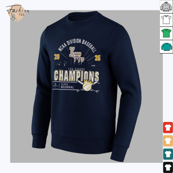 Original LSU Tigers Ncaa Division Baseball 2025 Champions Regional Skyline T Shirt