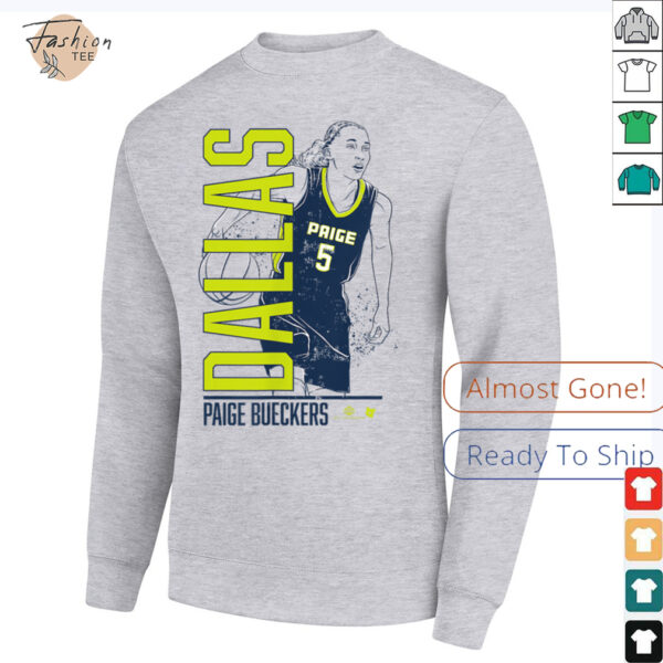 Paige Bueckers Vertical Layer   Dallas Basketball T Shirt