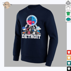 Peanuts Characters Detroit Sports Teams City Walking Official T Shirt