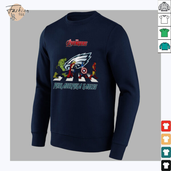 Philadelphia Eagles Marvel Avengers abbey road shirt