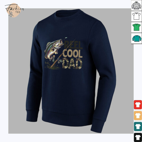 Reel Cool Dad Fishing Papa Father’s Day Fisherman Fish T Shirt