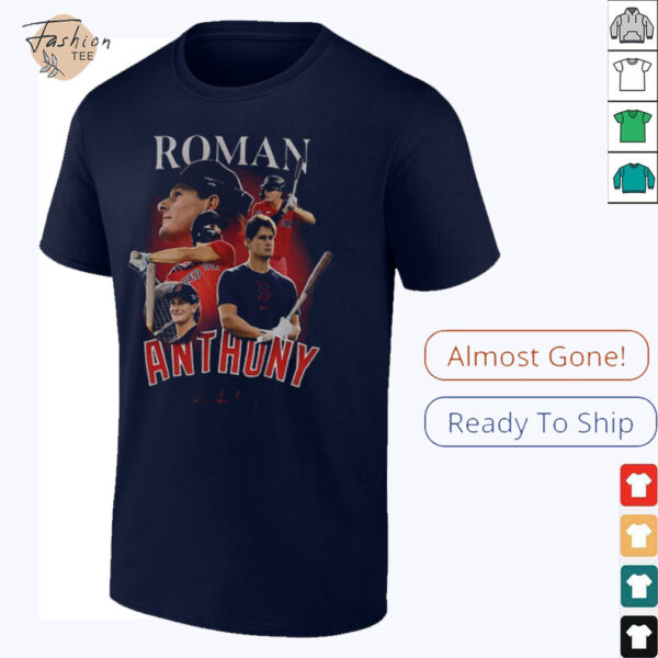 Roman Anthony Boston Red Sox MLB Baseball signature graphic shirt