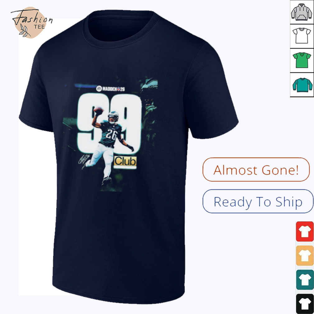 Saquon Barkley NFL First Philadelphia Eagles Offensive Player To Join The 99 Club Madden NFL 26 T shirts Saquon Barkley NFL First Philadelphia Eagles Offensive Player To Join The 99 Club Madden NFL 26 T shirts