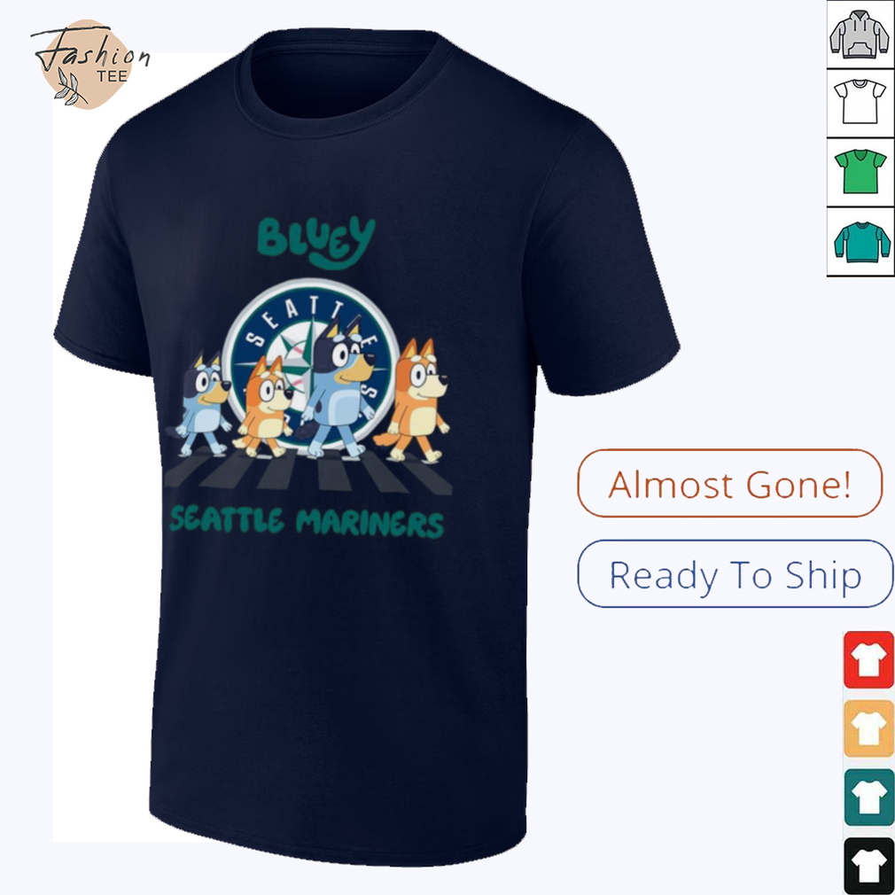 Seattle Mariners Bluey Family abbey road shirt Seattle Mariners Bluey Family abbey road shirt