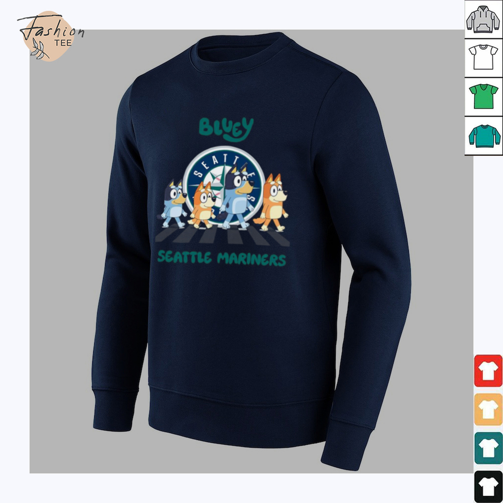 Seattle Mariners Bluey Family abbey road shirt Seattle Mariners Bluey Family abbey road shirt