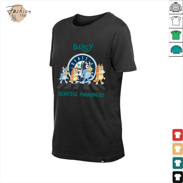 Seattle Mariners Bluey Family abbey road shirt