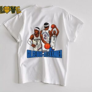 Shai Gilgeous Alexander #2 Oklahoma City Thunder NBA Basketball cartoon graphic shirt
