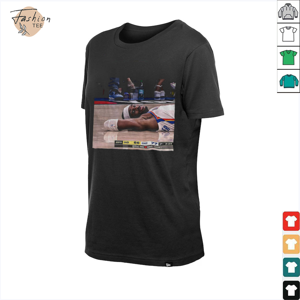 Shai Gilgeous Alexander reaction after lose with Pacers OKC 110 111 Pacers Finals NBA shirt Shai Gilgeous Alexander reaction after lose with Pacers OKC 110 111 Pacers Finals NBA shirt