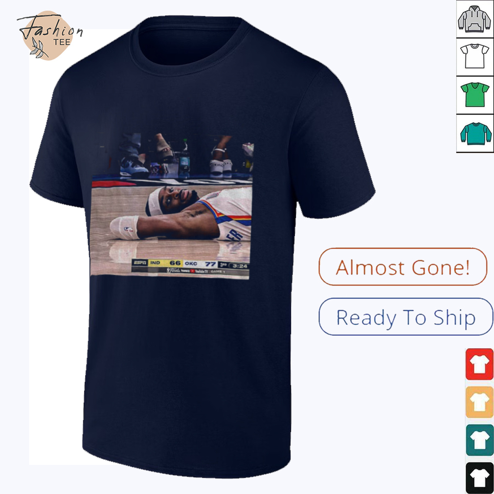 Shai Gilgeous Alexander reaction after lose with Pacers OKC 110 111 Pacers Finals NBA shirt Shai Gilgeous Alexander reaction after lose with Pacers OKC 110 111 Pacers Finals NBA shirt