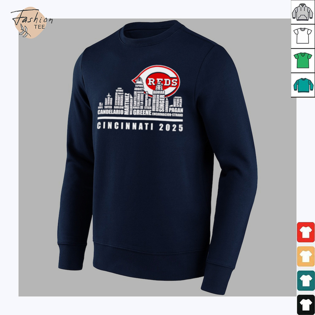 Skyline name Cincinnati Reds 2025 shirt Skyline name Cincinnati Reds 2025 shirt