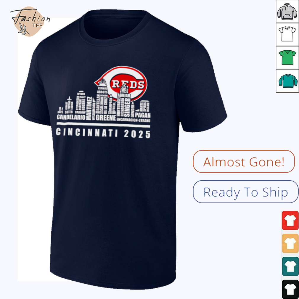 Skyline name Cincinnati Reds 2025 shirt Skyline name Cincinnati Reds 2025 shirt