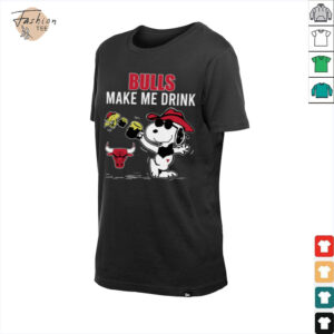 Snoopy And Woodstock Chicago Bulls Make Me Drink T Shirt
