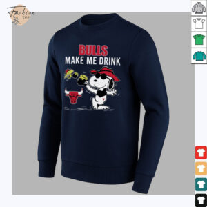 Snoopy And Woodstock Chicago Bulls Make Me Drink T Shirt