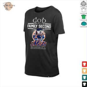 Snoopy God First Family Second Then New York Mets Baseball T Shirt