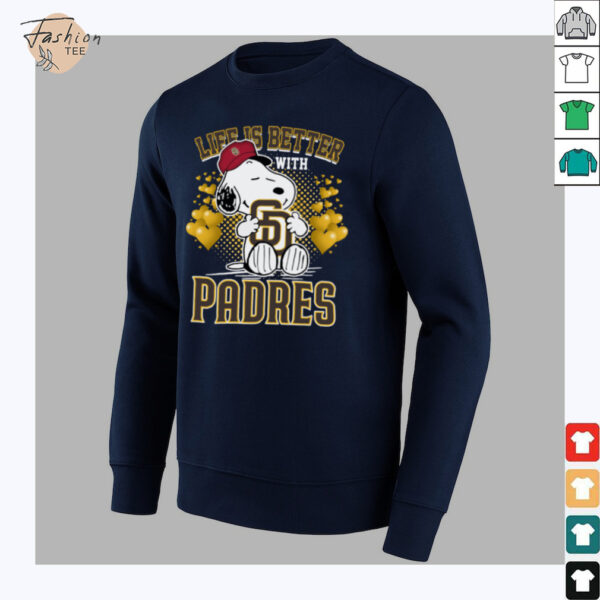 Snoopy Hug Logo Life Is Better With San Diego Padres T Shirt