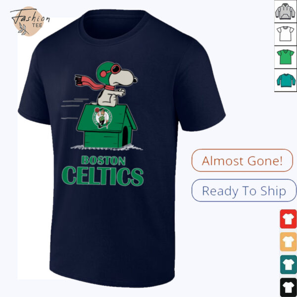 Snoopy Merch Boston Celtics Nba Basketball Snoopy House 2025 T Shirt