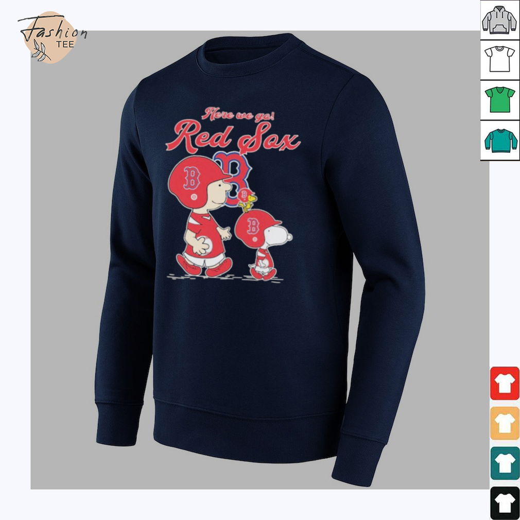 Snoopy Woodstock And Charlie Brown The Peanuts Fan Here We Go Boston Red Sox T shirts Snoopy Woodstock And Charlie Brown The Peanuts Fan Here We Go Boston Red Sox T shirts