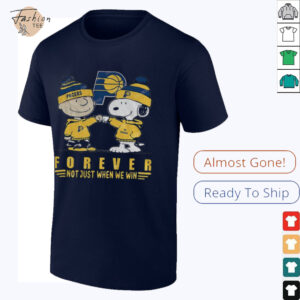 Snoopy and Charlie Brown vs Indiana Pacers NBA Forever Not Just When We Win shirt