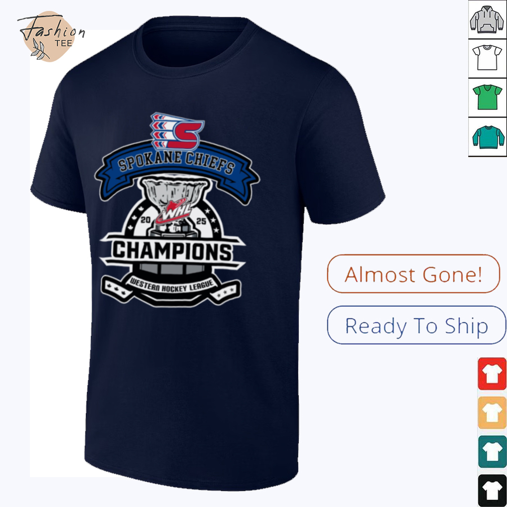 Spokane Chiefs 2025 Western Hockey League National Champions T Shirt - Front View
