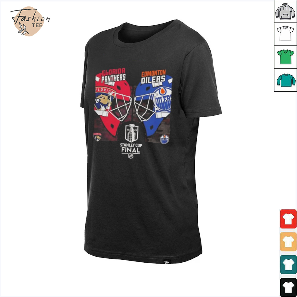 Stanley Cup Final 2025 Florida Panthers vs Edmonton Oilers helmets dueling shirt Stanley Cup Final 2025 Florida Panthers vs Edmonton Oilers helmets dueling shirt