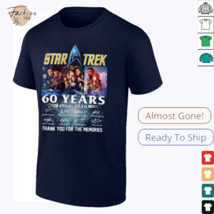Star Trek 60 Years 1966 2026 Signature Thank You For The Memories T Shirt