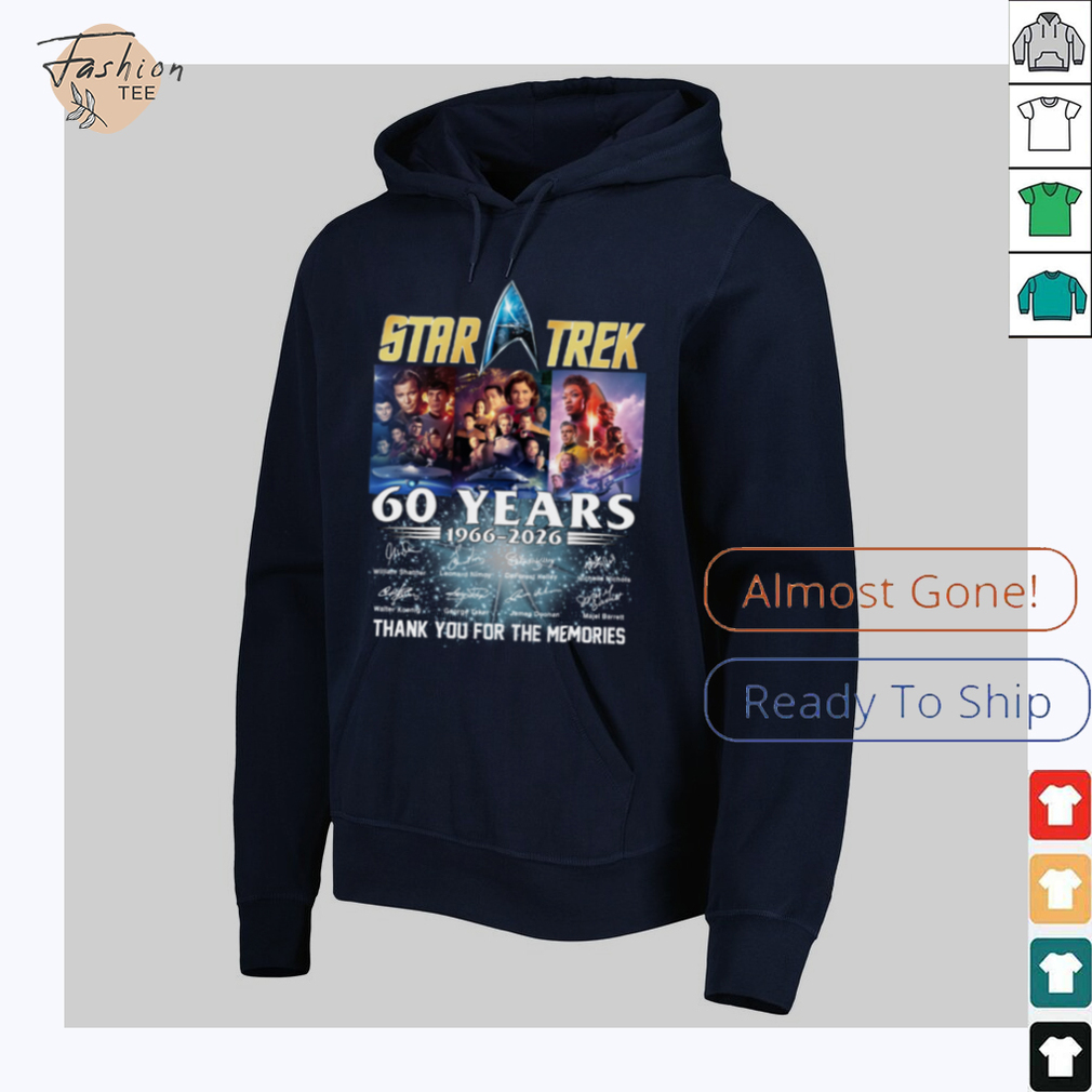 Star Trek 60 Years 1966 2026 Signature Thank You For The Memories T Shirt - Lifestyle Shot